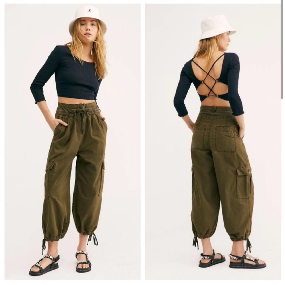 Free People Fly Away Parachute Pants Size 6